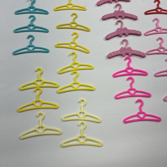 Barbie Doll Clothes Hangers Lot of 40 Color Variety Styles Fashion Clothing - Picture 3 of 6